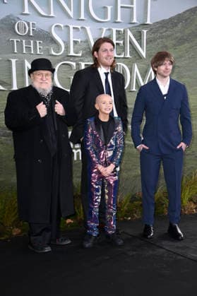 George R R Martin, Peter Claffey, Dexter Sol Ansell and Ira Parker at the premiere of the HBO Max series A Knight of the Seven Kingdoms at Zoo Palast Berlin, 13 01 2026 Foto:xN.xKubelkax xFuturexImagex knight_6267