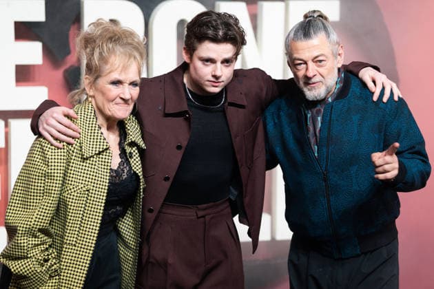 January 13, 2026, London, United Kingdom: Lorraine Ashbourne, Louis Ashbourne Serkis and Andy Serkis attend the 28 Years Later: The Bone Temple World Premiere at BFI IMAX Waterloo London United Kingdom - ZUMAs197 20260113_aaa_s197_572 Copyright: xLounisxTiarx