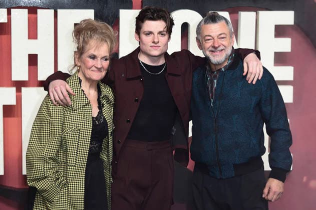 Lorraine Ashbourne, Louis Ashbourne Serkis and Andy Serkis at the world premiere of the feature film 28 Years Later The Bone Temple at BFI IMAX London, 13 01 2026 Foto:xS.xVasx xFuturexImagex temple_6280