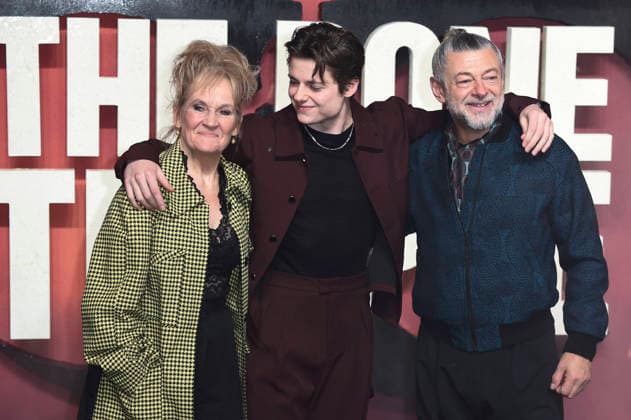 Lorraine Ashbourne, Louis Ashbourne Serkis and Andy Serkis at the world premiere of the feature film 28 Years Later The Bone Temple at BFI IMAX London, 13 01 2026 Foto:xS.xVasx xFuturexImagex temple_6281