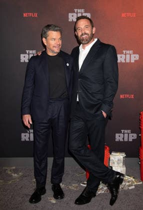 Arrivals for the World Premiere Of The Rip Featuring: Matt Damon, Ben Affleck Where: New York, New York, United States When: 13 Jan 2026 Credit: Janet Mayer INSTARimages.com EDITORIAL USE ONLY. NOT FOR USE BY NEWSPAPERS BASED IN THE UK. Copyright: xx instar55380829