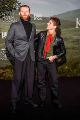 abb Edward Ashley and Finn Bennett on the black carpet at the theatrical release of the world premiere of HBO Max A Knight of the Seven Kingdoms of the US American fantasy series at Zoo Palaast on 13 01 2025 in Berlin Berlin Germany