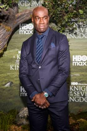 abb Steve Toussaint as a guest on the black carpet at the world premiere of HBO Max A Knight of the Seven Kingdoms, the US fantasy series at Zoo Palaast on 13 01 2025 in Berlin Berlin Germany