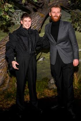abb Shaun Thomas and Edward Ashley as guests on the black carpet at the world premiere of HBO Max A Knight of the Seven Kingdoms, the US fantasy series at Zoo Palaast on 13 01 2025 in Berlin Berlin Germany