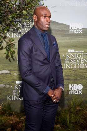 abb Steve Toussaint as a guest on the black carpet at the world premiere of HBO Max A Knight of the Seven Kingdoms, the US fantasy series at Zoo Palaast on 13 01 2025 in Berlin Berlin Germany