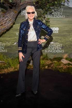 abb Ellen von Unwerth as a guest on the black carpet at the world premiere of HBO Max A Knight of the Seven Kingdoms, the US fantasy series at Zoo Palaast on 13 01 2025 in Berlin Berlin Germany