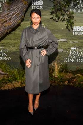 abb Myha™la Myhala Herrold as a guest on the black carpet at the world premiere of HBO Max A Knight of the Seven Kingdoms, the US fantasy series at Zoo Palaast on 13 01 2025 in Berlin Berlin Germany