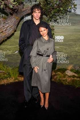 abb Armando Rivera husband Myha™la Myhala Herrold as a guest on the black carpet at the world premiere of HBO Max A Knight of the Seven Kingdoms of the US fantasy series at Zoo Palaast on 13 01 2025 in Berlin Berlin Germany