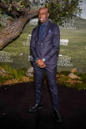 abb Steve Toussaint as a guest on the black carpet at the world premiere of HBO Max A Knight of the Seven Kingdoms, the US fantasy series at Zoo Palaast on 13 01 2025 in Berlin Berlin Germany