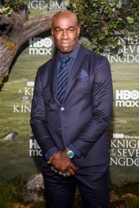 abb Steve Toussaint as a guest on the black carpet at the world premiere of HBO Max A Knight of the Seven Kingdoms, the US fantasy series at Zoo Palaast on 13 01 2025 in Berlin Berlin Germany