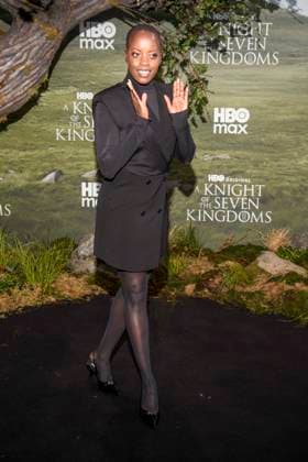 abb Florence Kasumba as a guest on the black carpet at the world premiere of HBO Max A Knight of the Seven Kingdoms, the US fantasy series at Zoo Palaast on 13 01 2025 in Berlin Berlin Germany