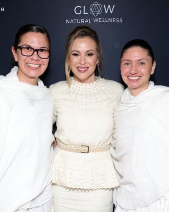 FilmHub & Siddhayatan Tirth productions present the Los Angeles red carpet premiere for the 4-Part docuseries Balance: A Perimenopause Journey at Pacific Design Centre Featuring: Sadhvi Siddhali Shree, Alyssa Milano, Sadhvi Anubhuti Where: Los Angeles, California, United States When: 13 Jan 2026 Credit: Faye s Vision Cover Images EDITORIAL USE ONLY. NOT FOR USE BY NEWSPAPERS BASED IN THE UK. Copyright: xx coverimg55381202