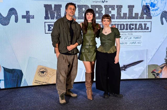 January 14, 2026, Madrid, Madrid, SPAIN: Photocall with actors Natalia de Molina, Hugo Silva, and Manuela Calle; creator and director Dani de la Torre; journalists Arturo Lezcano and Nacho Carretero, whose original idea inspired the series; and executive producers Fran AraoÂºjo (Movistar Plus+) and Pepe Ripoll Madrid SPAIN - ZUMAz108 20260114_znp_z108_016 Copyright: xRichardxZubelzux