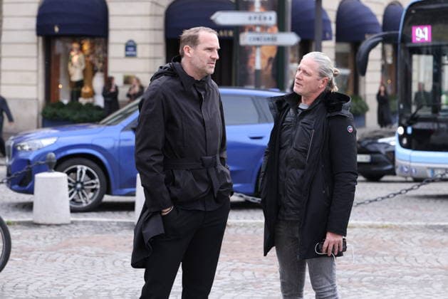 Figure of French Football Rolland Courbis funeral - Paris Stephen Brun and Emmanuel Petit arriving to the funeral ceremony for Rolland Courbis at Madeleine church in Paris, France on January 14, 2026. Rolland Courbis, a former French footballer, coach and outspoken media commentator has died aged 72. Photo by Jerome Domine ABACAPRESS.COM Paris France  Copyright: xDominexJerome ABACAx
