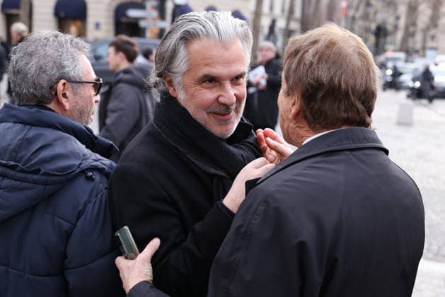 Figure of French Football Rolland Courbis funeral - Paris Vincent Labrune arriving to the funeral ceremony for Rolland Courbis at Madeleine church in Paris, France on January 14, 2026. Rolland Courbis, a former French footballer, coach and outspoken media commentator has died aged 72. Photo by Jerome Domine ABACAPRESS.COM Paris France  Copyright: xDominexJerome ABACAx