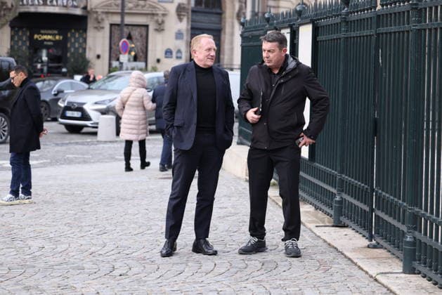 Figure of French Football Rolland Courbis funeral - Paris Francois-Henri Pinault arriving to the funeral ceremony for Rolland Courbis at Madeleine church in Paris, France on January 14, 2026. Rolland Courbis, a former French footballer, coach and outspoken media commentator has died aged 72. Photo by Jerome Domine ABACAPRESS.COM Paris France  Copyright: xDominexJerome ABACAx