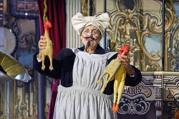 Katharina Thalbach at the photo rehearsal of the play SAUERKOHL UND MISSETATEN Max und Moritz by Wilhelm Busch at the Komödie am Kurfürstendamm in the Ernst Reuter Saal in Berlin on 14 01 2026