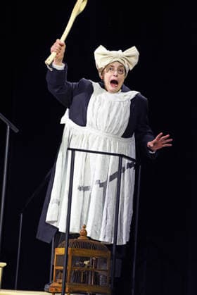Katharina Thalbach at the photo rehearsal of the play SAUERKOHL UND MISSETATEN Max und Moritz by Wilhelm Busch at the Komödie am Kurfürstendamm in the Ernst Reuter Saal in Berlin on 14 01 2026