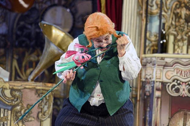 Katharina Thalbach at the photo rehearsal of the play SAUERKOHL UND MISSETATEN Max und Moritz by Wilhelm Busch at the Komödie am Kurfürstendamm in the Ernst Reuter Saal in Berlin on 14 01 2026