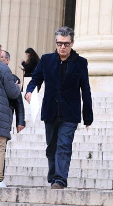 Figure of French Football Rolland Courbis Funeral - Paris Marc Lavoine after the funeral ceremony for Rolland Courbis at Madeleine church in Paris, France on January 14, 2026. Rolland Courbis, a former French footballer, coach and outspoken media commentator has died aged 72. Photo by Jerome Domine ABACAPRESS.COM Paris Ile-de-France France  Copyright: xDominexJerome ABACAx
