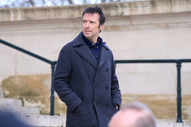 Figure of French Football Rolland Courbis Funeral - Paris Julien Cazarre after the funeral ceremony for Rolland Courbis at Madeleine church in Paris, France on January 14, 2026. Rolland Courbis, a former French footballer, coach and outspoken media commentator has died aged 72. Photo by Jerome Domine ABACAPRESS.COM Paris Ile-de-France France  Copyright: xDominexJerome ABACAx