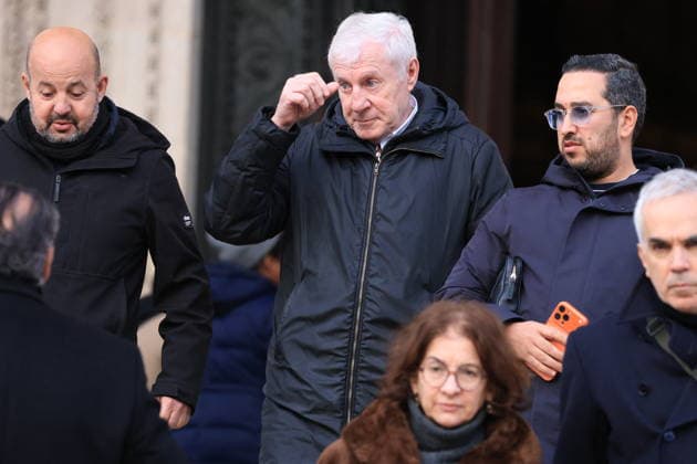 Figure of French Football Rolland Courbis Funeral - Paris after the funeral ceremony for Rolland Courbis at Madeleine church in Paris, France on January 14, 2026. Rolland Courbis, a former French footballer, coach and outspoken media commentator has died aged 72. Photo by Jerome Domine ABACAPRESS.COM Paris Ile-de-France France  Copyright: xDominexJerome ABACAx