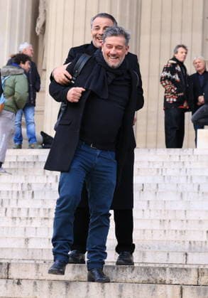 Figure of French Football Rolland Courbis Funeral - Paris Titoff leaving the funeral ceremony for Rolland Courbis at Madeleine church in Paris, France on January 14, 2026. Rolland Courbis, a former French footballer, coach and outspoken media commentator has died aged 72. Photo by Jerome Domine ABACAPRESS.COM Paris France  Copyright: xDominexJerome ABACAx