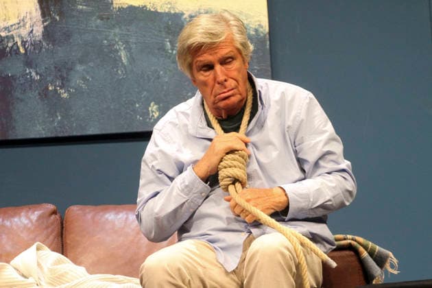 abb Sigmar Solbach in the role of husband Julian Actor Actor during the photo rehearsal scene for the play Der Abschiedsbrief by Audrey Schebat on stage at the Komoedie Winterhuder Faehrhaus on 14 01 2016 in Hamburg Hamburg Germany