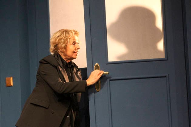 abb Michaea May plays the wife Maud actress actress at the photo rehearsal scene for the play Der Abschiedsbrief by Audrey Schebat on stage at the Komoedie Winterhuder Faehrhaus on 14 01 2016 in Hamburg Hamburg Germany