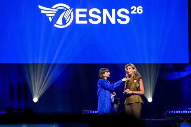 Groningen, The Netherlands, 2026-01-14 14:53:23 GRONINGEN, January 14, 2026, De Oosterpoort. Queen Maxima opens the 40th edition of Eurosonic Noorderslag (ESNS) at De Oosterpoort in Groningen. ESNS is an independent platform that puts European music talent in the spotlight worldwide. ESNS offers European artists, with a special focus on Dutch talent, the opportunity to break through and become the headliners of tomorrow. PHOTO: NLBeeld Patrick van Emst Credit: NL Beeld Patrick van Emst  Copyright: xx x