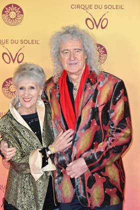 OVO by Cirque du Soleil Premiere Red Carpet in London Anita Dobson and Brian May at the OVO by Cirque du Soleil premiere red carpet at the Royal Albert Hall in London, UK on 14 January 2026, Credit:Lee Floyd Avalon  Copyright: xLeexFloydx xAvalonx 1066076845