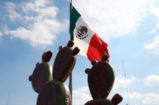 Exhibition Nopalera en el CorazoÂ³n (Cactus in the Heart), consisting of around 200 monumental sculptures in the shape of cacti, by Mexican artists and collectives under a theme that highlights Mexican history, culture, and nature at Main square Zocalo. on January 14, 2026 in Mexico City, Mexico. Mexico City Mexico - ZUMAe321 20260114_zia_e321_027 Copyright: xCarlosxSantiagox
