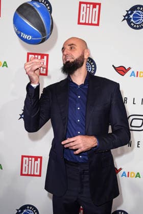 Marcin Gortat NBA legend arriving at the NBA TIP OFF DINNER at the Axel Springer Tower in Berlin on 14 01 2026