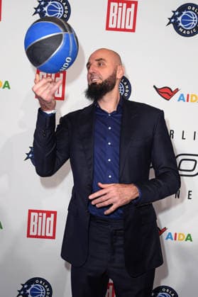 Marcin Gortat NBA legend arriving at the NBA TIP OFF DINNER at the Axel Springer Tower in Berlin on 14 01 2026