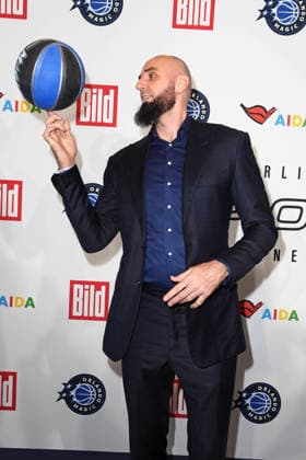 Marcin Gortat NBA legend arriving at the NBA TIP OFF DINNER at the Axel Springer Tower in Berlin on 14 01 2026