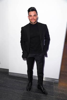 Stefano Zarrella arriving at the NBA TIP OFF DINNER at the Axel Springer Tower in Berlin on 14 01 2026