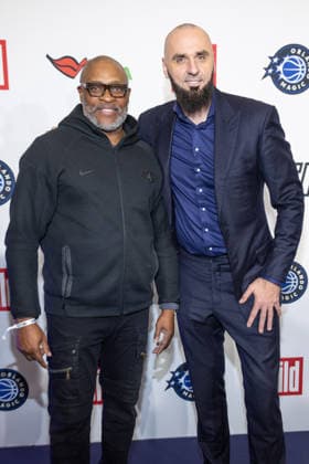 NBA Tip Off Dinner Axel Springer Nick Anderson and Marcin Gortat Tip off Dinner Axel Springer Verlag invites you to a dinner at the publishing house in Berlin on the occasion of the NBA game on January 15th. Copyright: xEventpressxFuhrx