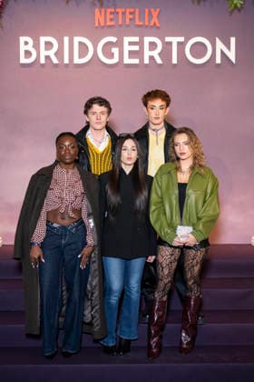 Bridgerton Season 4 Paris World Premiere - Paris Participants of France s reality television show Star Academy Sarah N Dri Youetto, Bastiaan Van Leeuwen, Ambre Jadah, Victor Aupecle, Lea Doffey attends the Bridgerton Season 4 Paris World Premiere at Palais Brongniart on January 14, 2026 in Paris, France. by Eliot Blondet ABACAPRESS.COM Paris France France  Copyright: xBlondetxEliot ABACAx