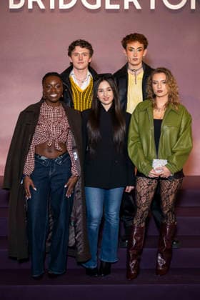 Bridgerton Season 4 Paris World Premiere - Paris Participants of France s reality television show Star Academy Sarah N Dri Youetto, Bastiaan Van Leeuwen, Ambre Jadah, Victor Aupecle, Lea Doffey attends the Bridgerton Season 4 Paris World Premiere at Palais Brongniart on January 14, 2026 in Paris, France. by Eliot Blondet ABACAPRESS.COM Paris France France  Copyright: xBlondetxEliot ABACAx