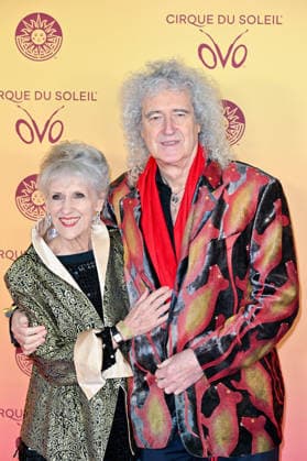 Premiere, Cirque du Soleil, Arrivals, London, UK. 14 January 2026. London, UK, 14 January 2026. Sir Brian May and Lady Anita Dobson attend the UK Premiere of the Cirque du Soleil production of OVO at the Royal Albert Hall, London, UK., Credit:Lee Floyd Avalon UK, London, Royal Albert Hall Copyright: xLeexFloydx xAvalonx 1066140844