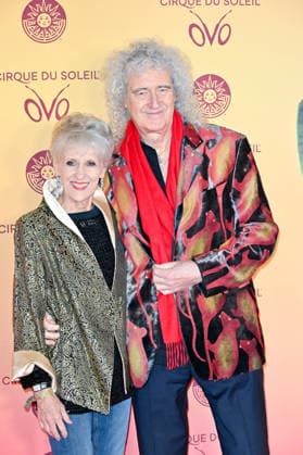 Premiere, Cirque du Soleil, Arrivals, London, UK. 14 January 2026. London, UK, 14 January 2026. Sir Brian May and Lady Anita Dobson attend the UK Premiere of the Cirque du Soleil production of OVO at the Royal Albert Hall, London, UK., Credit:Lee Floyd Avalon UK, London, Royal Albert Hall Copyright: xLeexFloydx xAvalonx 1066141035