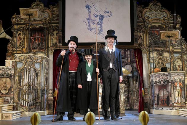 Pierre Besson, Katharina Thalbach and Torsten Rasch at the photo rehearsal for the play Sauerkohl und Missetaten at the Komödie am Kurfürstendamm in the Ernst Reuter Saal Berlin, 14 01 2026 Foto:xM.xBehrensx xFuturexImagex missetaten_6138