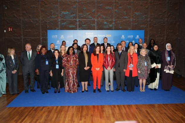 Spanish Queen Letizia uring the opening of the Global Caregivers Forum, organized by UNICEF and the OMS, in Madrid. Thursday, January 15, 2026 Cordon Press 