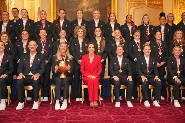 . 15 01 2026. Windsor, United Kingdom. Kate Middleton, the Princess of Wales, at a reception for the England WomenÕs Rugby Team, at Windsor Castle, United Kingdom  xPoolx xi-Imagesx IIM-26509-0006