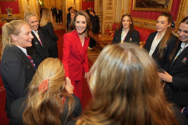 . 15 01 2026. Windsor, United Kingdom. Kate Middleton, the Princess of Wales, at a reception for the England WomenÕs Rugby Team, at Windsor Castle, United Kingdom  xPoolx xi-Imagesx IIM-26509-0008