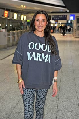 RTL Dschungelcamp 2026 Simone Ballack on the occasion of the departure of the candidates of the RTL program Ich bin ein Star holt mich hier raus to the Jungle Camp 2026 in Australia on 15 01 2026 at Frankfurt Main Airport 20260115MWI098430