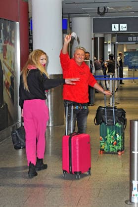 RTL Dschungelcamp 2026 Hubert Fella and Patrick Mast on the occasion of the departure of the candidates of the RTL program Ich bin ein Star holt mich hier raus to the Jungle Camp 2026 in Australia on 15 01 2026 at Frankfurt Main Airport 20260115MWI098405