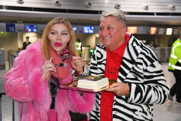Hubert Fella with best friend Patrick Kroner Departure of the candidates of the RTL TV show ICH BIN EIN STAR, HOLT MICH HIER RAUS at Frankfurt Airport in Frankfurt am Main on 15 01 2026
