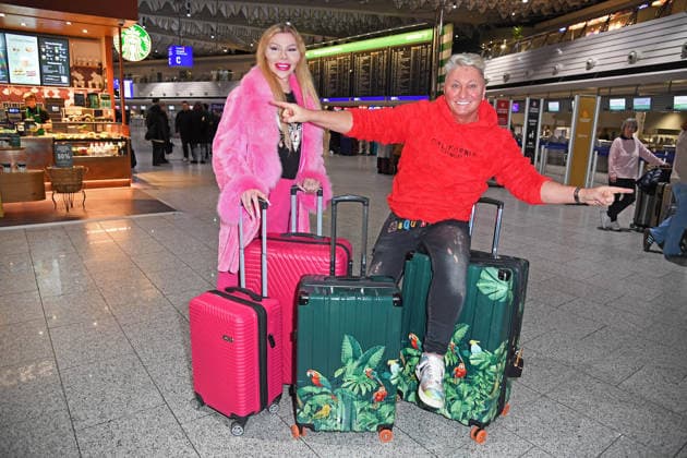 Hubert Fella with best friend Patrick Kroner Departure of the candidates of the RTL TV show ICH BIN EIN STAR, HOLT MICH HIER RAUS at Frankfurt Airport in Frankfurt am Main on 15 01 2026
