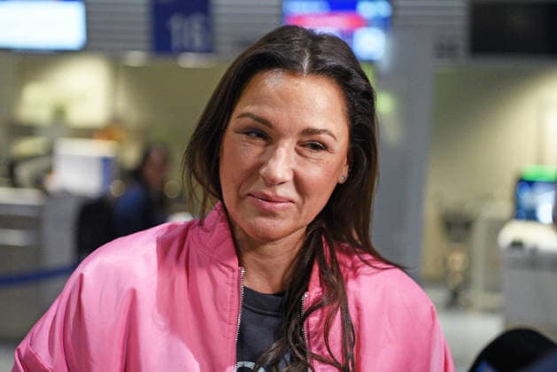 Simone Ballack Departure of the candidates of the RTL TV show ICH BIN EIN STAR, HOLT MICH HIER RAUS at Frankfurt Airport in Frankfurt am Main on 15 01 2026